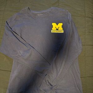 Blue Long Sleeve Shirt MICHIGAN